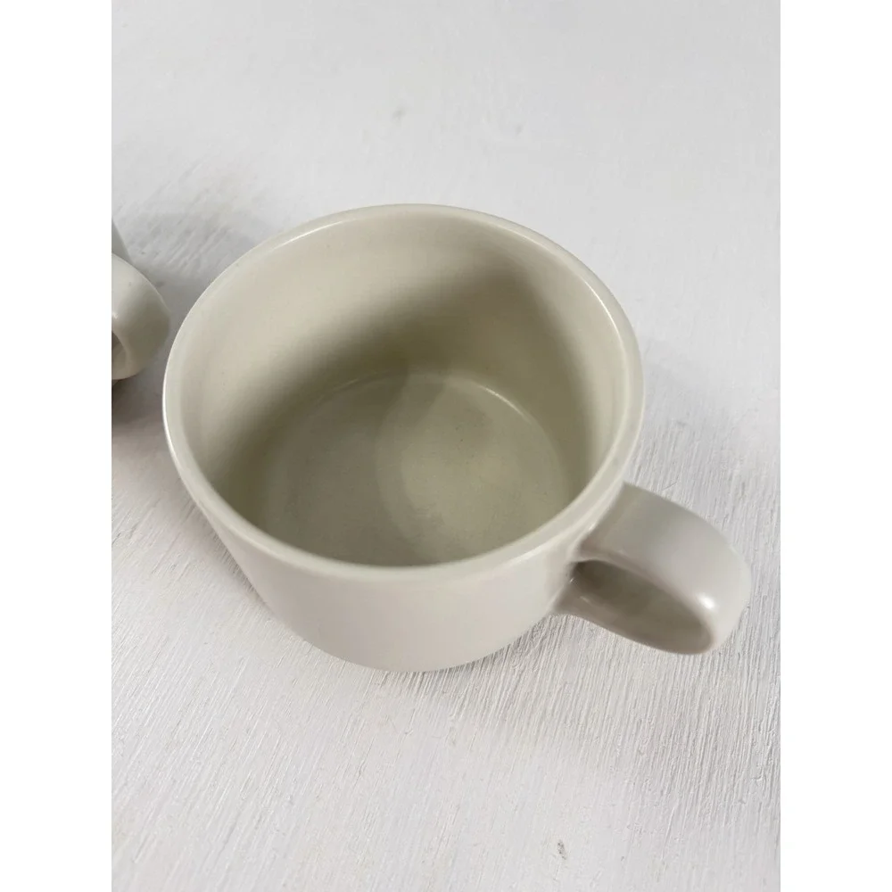 WEDGWOOD STONEWEAVE LINEN CUPS Made In Japan 1996 Coffee Tea‎ Mugs Set Of 2